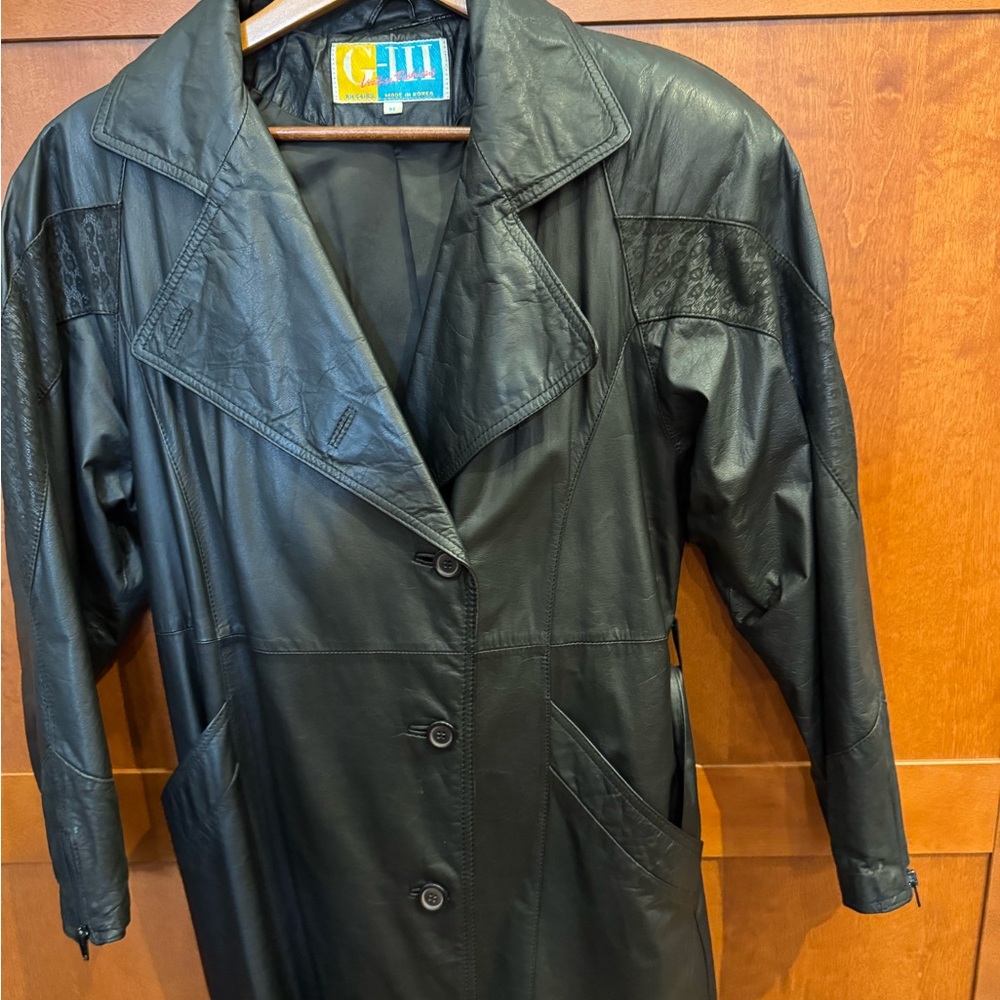 Dark Leather Coat
